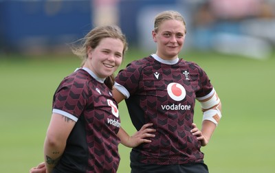 260625  Wales Women Rugby Training Session - Maisie Davies and Tilly Vucaj during training ahead of the Wales matches against Australia