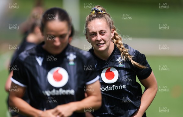 260625  Wales Women Rugby Training Session - Hannah Jones and Jasmine Joyce during training ahead of the Wales matches against Australia