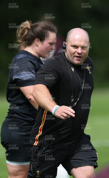260625  Wales Women Rugby Training Session - Sean Lynn, Wales Women head coach during training ahead of the Wales matches against Australia