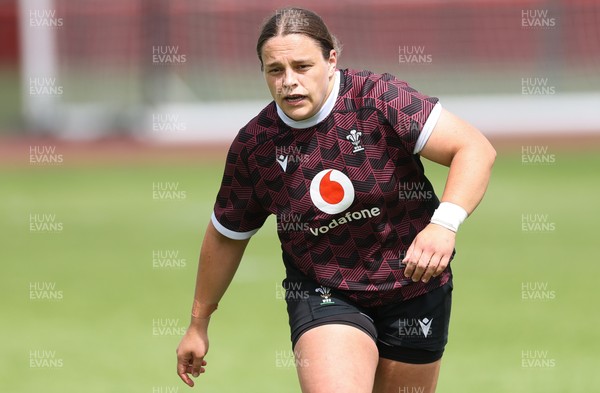 260625  Wales Women Rugby Training Session - Jenni Scoble during training ahead of the Wales matches against Australia
