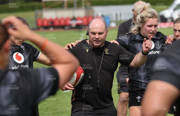 260625  Wales Women Rugby Training Session - Sean Lynn, Wales Women head coach during training ahead of the Wales matches against Australia