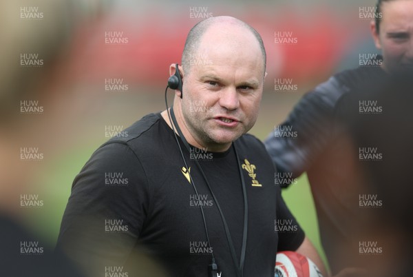 260625  Wales Women Rugby Training Session - Sean Lynn, Wales Women head coach during training ahead of the Wales matches against Australia