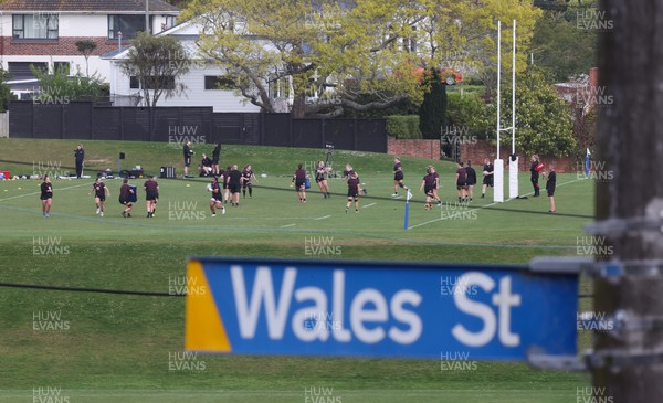 261023 - Wales’ Women Rugby Training Session - Home from Home ? Wales Women train at Kaikorai RFC which is parallel to Wales Street in Dunedin, New Zealand, ahead of their next WXV1 match against New Zealand