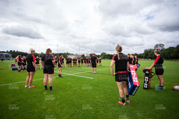 260722 - Wales Women Rugby Training - Team talk during training