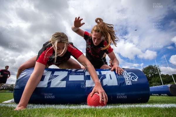 260722 - Wales Women Rugby Training - Liliana Podpadec and Abbie Fleming during training
