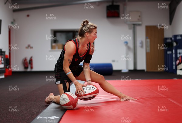 260722 - Wales Women Rugby Training - Kiera Bevan during training