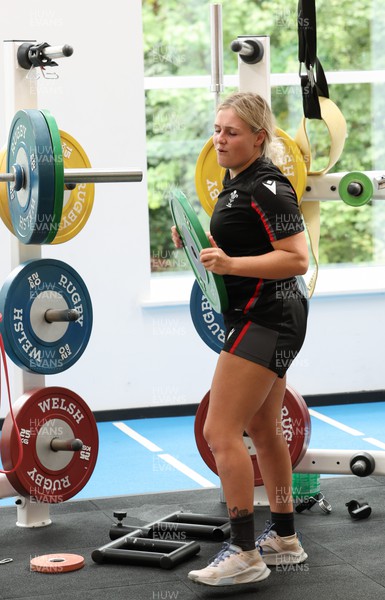 280823 - Wales Women Training Session - Alex Callender during gym session