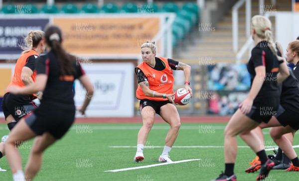 280923 - Wales Women Rugby Training Session - Keira Bevan during a training session ahead of the match against USA at Stadium CSM