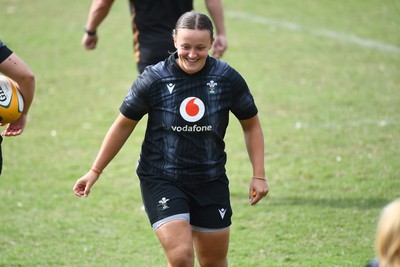 290725 - Wales Women Rugby Training at The Southport School - Lleucu George during a Wales Women’s rugby training session ahead of the second test against Australia