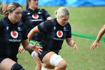 290725 - Wales Women Rugby Training at The Southport School - Alex Callender during a Wales Women’s rugby training session ahead of the second test against Australia
