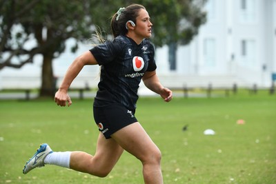 290725 - Wales Women Rugby Training at The Southport School - Kayleigh Powell during a Wales Women’s rugby training session ahead of the second test against Australia