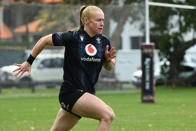 290725 - Wales Women Rugby Training at The Southport School - Catherine Richards during a Wales Women’s rugby training session ahead of the second test against Australia