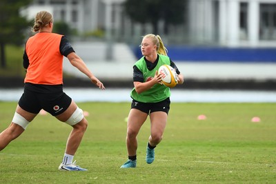 290725 - Wales Women Rugby Training at The Southport School - Seren Lockwood during a Wales Women’s rugby training session ahead of the second test against Australia