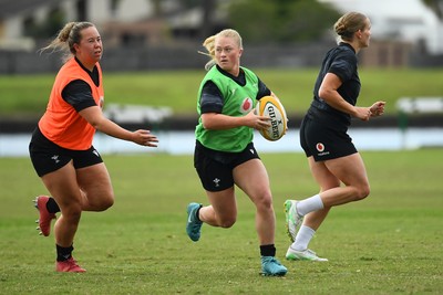 290725 - Wales Women Rugby Training at The Southport School - Seren during a Wales Women’s rugby training session ahead of the second test against Australia