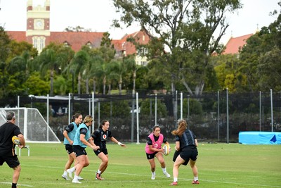 290725 - Wales Women Rugby Training at The Southport School - Kayleigh Powell during a Wales Women’s rugby training session ahead of the second test against Australia