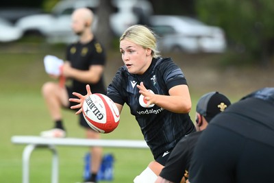 290725 - Wales Women Rugby Training at The Southport School - Alex Callender during a Wales Women’s rugby training session ahead of the second test against Australia