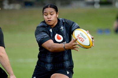 290725 - Wales Women Rugby Training at The Southport School - Sisilia Tuipulotu during a Wales Women’s rugby training session ahead of the second test against Australia