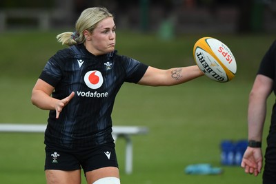 290725 - Wales Women Rugby Training at The Southport School - Alex Callender during a Wales Women’s rugby training session ahead of the second test against Australia