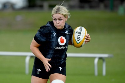 290725 - Wales Women Rugby Training at The Southport School - Alex Callender during a Wales Women’s rugby training session ahead of the second test against Australia