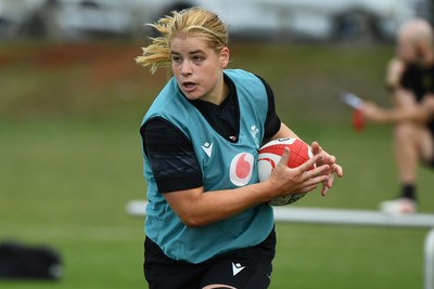 290725 - Wales Women Rugby Training at The Southport School - Bethan Lewis during a Wales Women’s rugby training session ahead of the second test against Australia