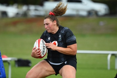290725 - Wales Women Rugby Training at The Southport School - Gwenllian Pyrs during a Wales Women’s rugby training session ahead of the second test against Australia