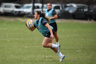 290725 - Wales Women Rugby Training at The Southport School - Kayleigh Powell during a Wales Women’s rugby training session ahead of the second test against Australia