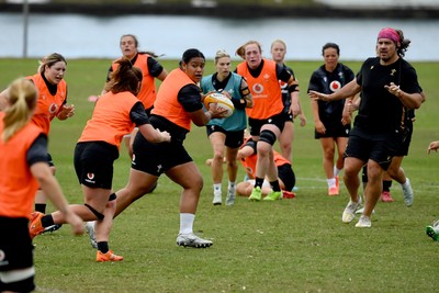 290725 - Wales Women Rugby Training at The Southport School - Sisilia Tuipulotu during a Wales Women’s rugby training session ahead of the second test against Australia