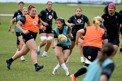 290725 - Wales Women Rugby Training at The Southport School - Kayleigh Powell during a Wales Women’s rugby training session ahead of the second test against Australia