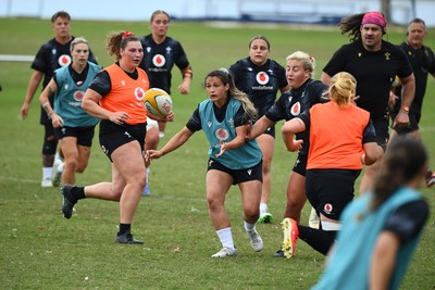 290725 - Wales Women Rugby Training at The Southport School - Kayleigh Powell during a Wales Women’s rugby training session ahead of the second test against Australia