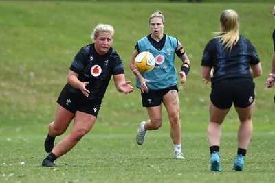 290725 - Wales Women Rugby Training at The Southport School - Molly Reardon during a Wales Women’s rugby training session ahead of the second test against Australia