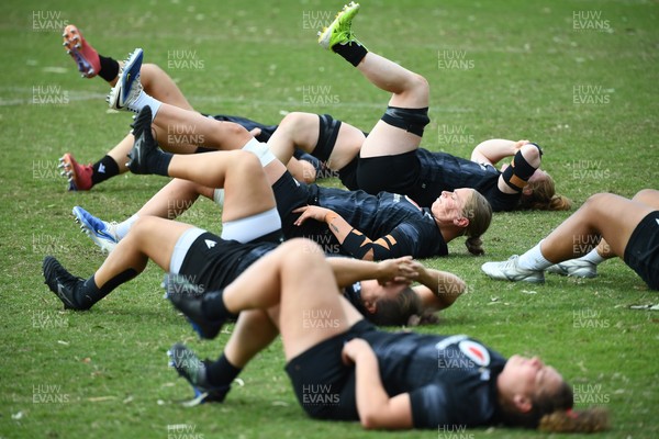 290725 - Wales Women Rugby Training at The Southport School - A general view of the Wales Women’s rugby training session ahead of the second test against Australia
