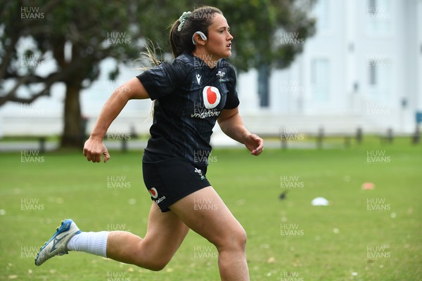290725 - Wales Women Rugby Training at The Southport School - Kayleigh Powell during a Wales Women’s rugby training session ahead of the second test against Australia