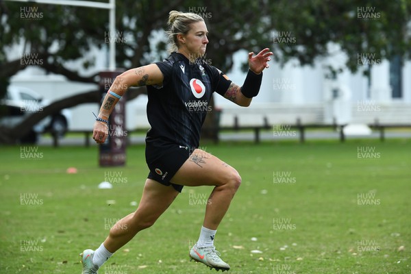 290725 - Wales Women Rugby Training at The Southport School - Keira Bevan during a Wales Women’s rugby training session ahead of the second test against Australia