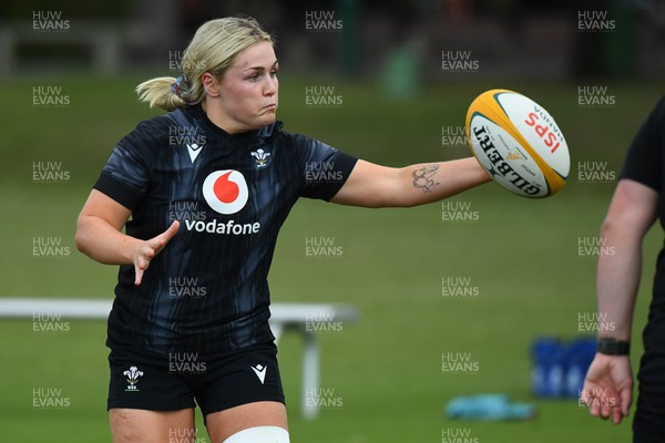 290725 - Wales Women Rugby Training at The Southport School - Alex Callender during a Wales Women’s rugby training session ahead of the second test against Australia