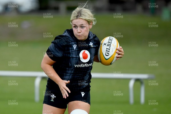 290725 - Wales Women Rugby Training at The Southport School - Alex Callender during a Wales Women’s rugby training session ahead of the second test against Australia