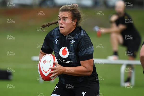290725 - Wales Women Rugby Training at The Southport School - Carys Phillips during a Wales Women’s rugby training session ahead of the second test against Australia