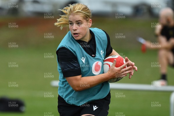 290725 - Wales Women Rugby Training at The Southport School - Bethan Lewis during a Wales Women’s rugby training session ahead of the second test against Australia