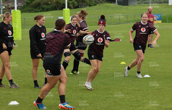 301023 - Wales Women Rugby Training Session - Keira Bevan during a training session at Pakuranga United RFC ahead of their WXV1 match against Australia
