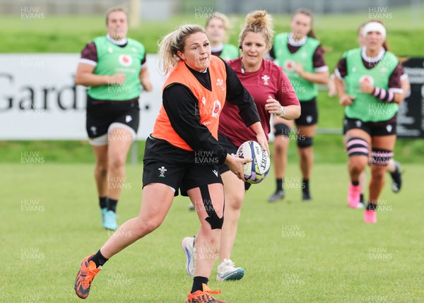 301023 - Wales Women Rugby Training Session -Hannah Bluck during a training session at Pakuranga United RFC ahead of their WXV1 match against Australia