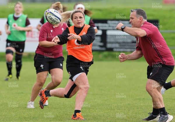 301023 - Wales Women Rugby Training Session -Hannah Bluck during a training session at Pakuranga United RFC ahead of their WXV1 match against Australia