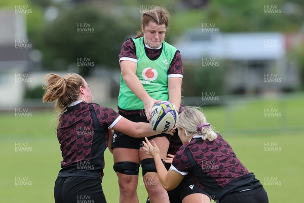 301023 - Wales Women Rugby Training Session - Kate Williams during a training session at Pakuranga United RFC ahead of their WXV1 match against Australia