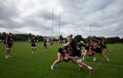 090926 - Wales Women Rugby Training Match - Wales squad members take each other on during a training match ahead of the WRX Series of matches 