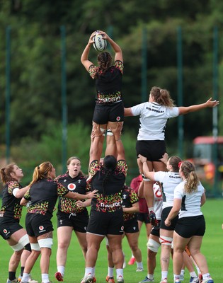 090926 - Wales Women Rugby Training Match - Wales squad members take each other on during a training match ahead of the WRX Series of matches 
