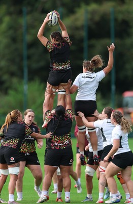090926 - Wales Women Rugby Training Match - Wales squad members take each other on during a training match ahead of the WRX Series of matches 