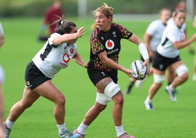 090926 - Wales Women Rugby Training Match - Georgia Evans during a training match ahead of the WRX Series of matches 