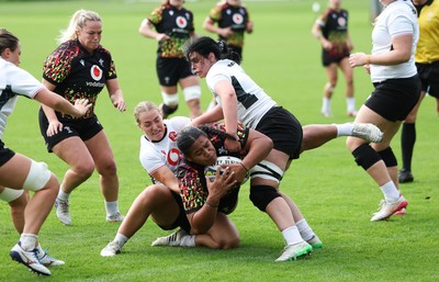 090926 - Wales Women Rugby Training Match - Sisilia Tuipulotu scores a try during a training match ahead of the WRX Series of matches 