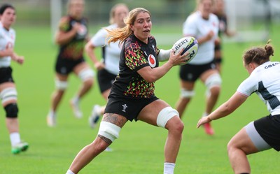 090926 - Wales Women Rugby Training Match - Georgia Evans during a training match ahead of the WRX Series of matches 