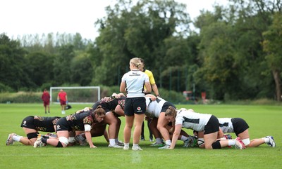 090926 - Wales Women Rugby Training Match - Wales squad members take each other on during a training match ahead of the WRX Series of matches 