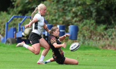 090926 - Wales Women Rugby Training Match - Amy Williams and Nikita Prothero during a training match ahead of the WRX Series of matches 