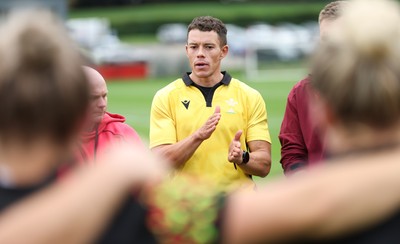 090926 - Wales Women Rugby Training Match - Referee Craig Evans who took charge of a Wales training match ahead of the WRX Series of matches 